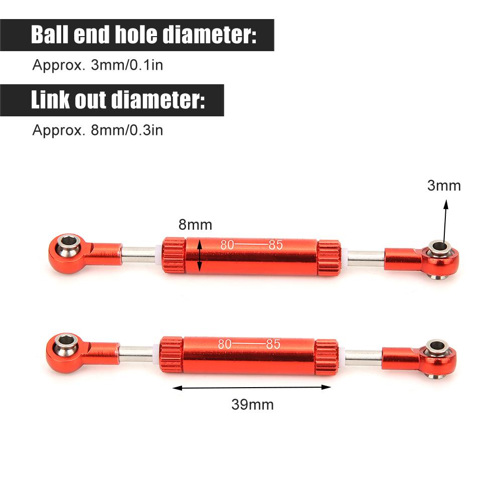 Servos Pull Rod-Steering Lever Accessory for SCX10 D90 1/10 RC Car(75-80mm )