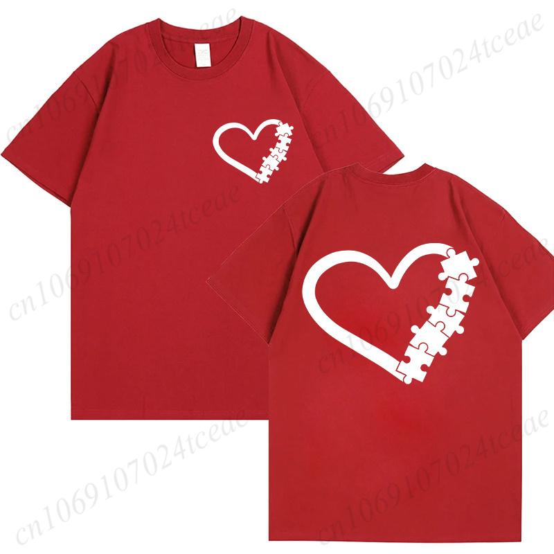 Autismus Awareness T-Shirt für Damen Autismus Mama Geschenk Sonderpädagoge Kurzarm-T-Shirts ASD Kleidung Puzzleteil Shirt