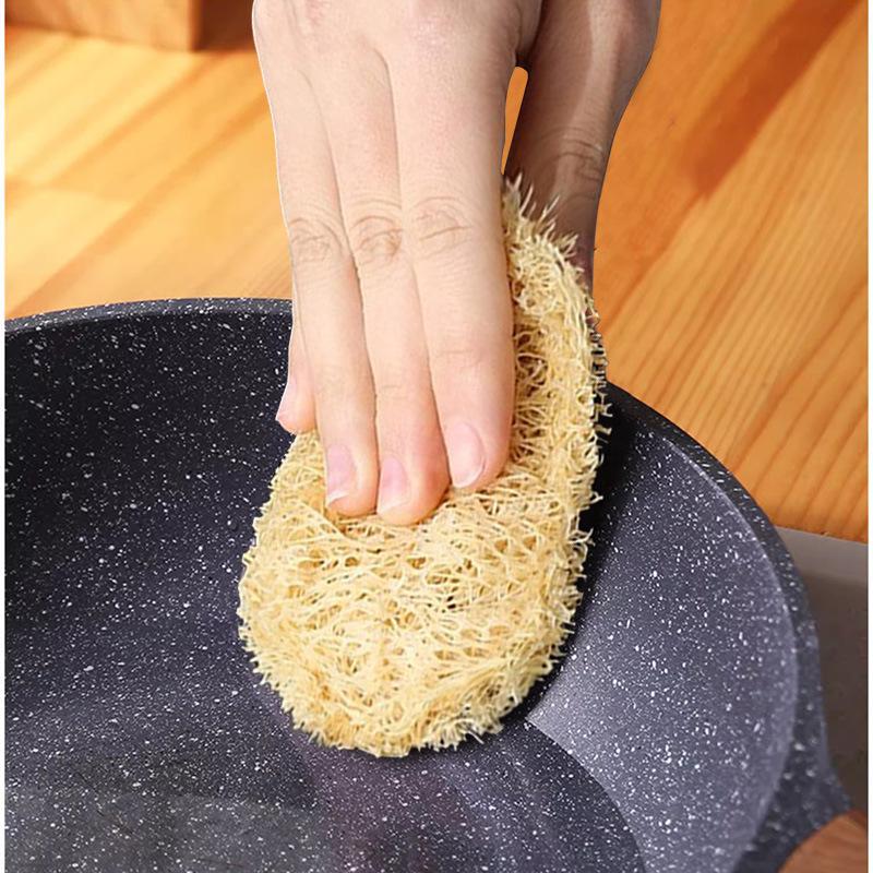Loofah dish washing tablets, pan washing cloth, natural housework, kitchen cleaning, loofah flesh section scouring cloth, dishwashing rag