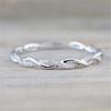 Anillo para Mujer Forma Retorcida Pedrería Joyería Exquisito Anillo de Brillo Brillante para Boda