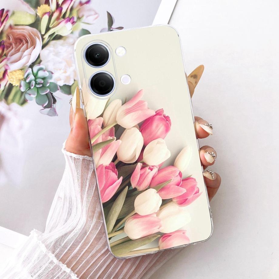 Flower Cartoon Fashion Design Phone Case For Vivo Y05 Y11D 4G Vivo Y11 Y21 5G Funda Soft Silicone Clear Back Cover V2553 V2554