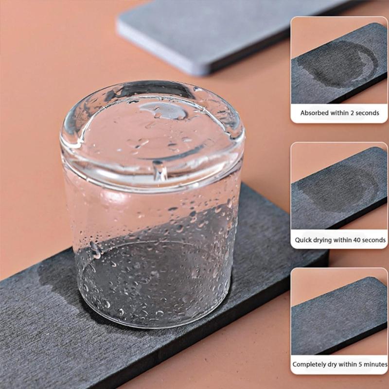 4Pieces Quick Drying Soap Tray Kitchen Soap Dish Water Absorbent Diatomite Coaster Suitable for Bathroom and Kitchen
