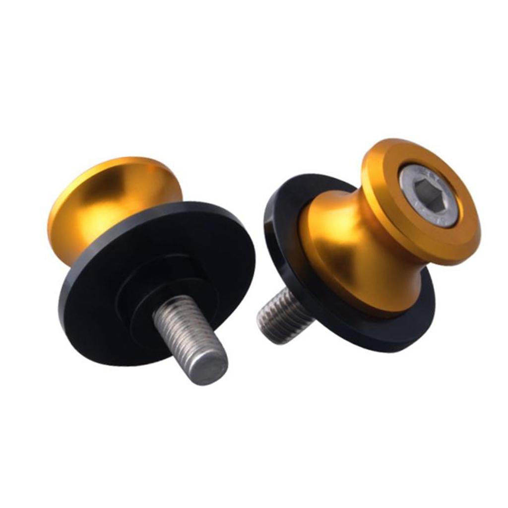 M8 Swing Upper Arm Sliders Spools Stand for GSXR600 GSXR750 GSXR1000 - Golden