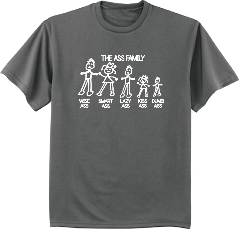 Big and Tall t-shirt funny saying the ass family decal bigmen tee XXL