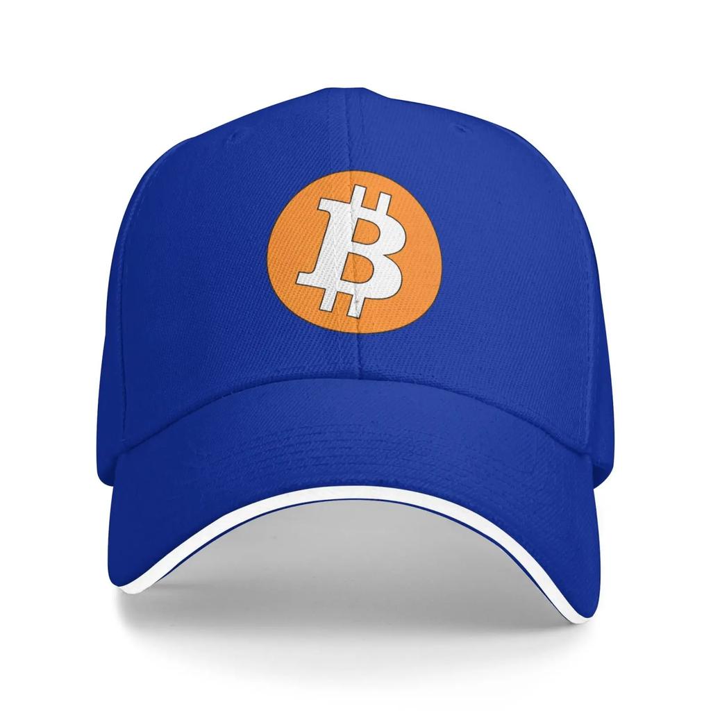 Bitcoin Print Baseball Cap Unisex Adjustable Sandwich Hat Vintage Outdoor Summer Travel Sun Snapback Baseball Cap Hat Web3
