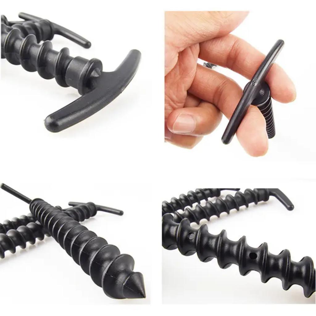 10 Pcs/Pack Outdoor Camping Tent Pegs Ground Nails Screw Anchor Stakes Pegs Hiking Tent Stakes Pins Tent Accessories