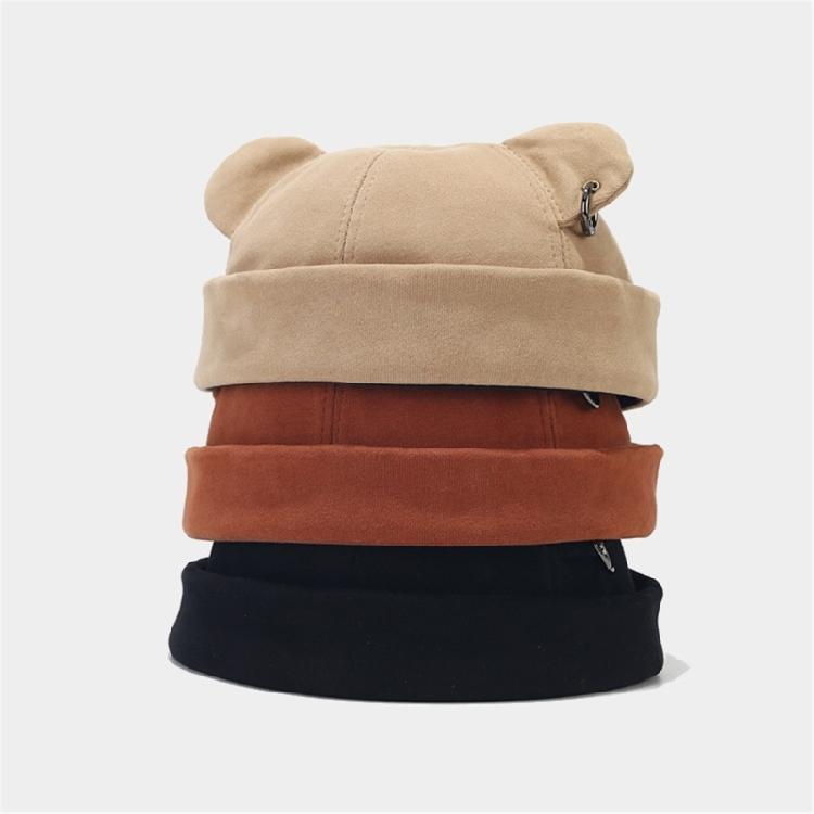 Japanische Bärenohren Mützen Hut für Hiphop-Enthusiasten Nicht verformbar Verdickt Warme Beanie-Mütze für Winter Herbst Erwachsene Unisex