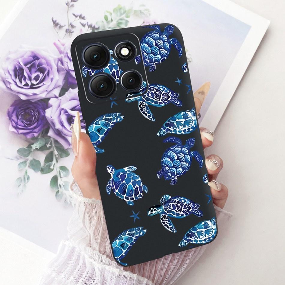 Für Motorola Moto G86 Power Niedliche Blume Schmetterling Katze Bemalte Hülle Für Moto G86 G86Power Schwarzes Silikon Weiche Handyhüllen