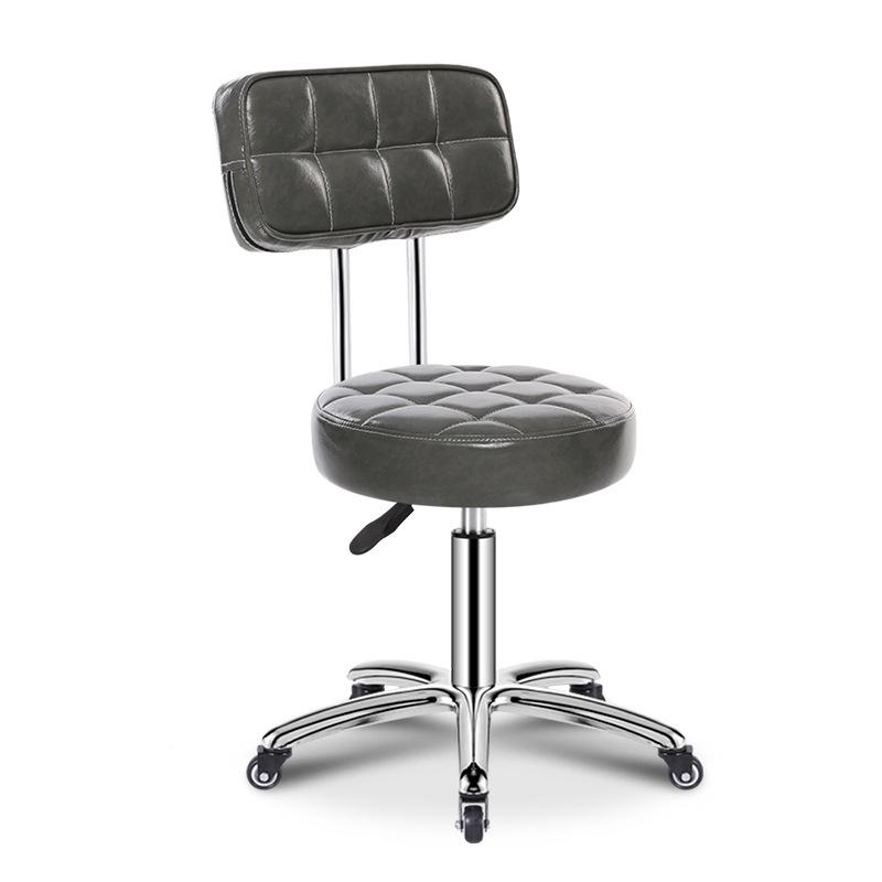 Hairdressing Rotating Salon Stool - Large Barber & Beauty Chair with Rollers