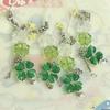 Four Leaf Clovers Pendant Keychain Unique Phone Strap Accessory Detachable Mobile Phone Charm for Good Luck Happiness