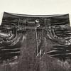 Elastic Women Pants Ankle-length Polyester Comfortable Fake Jeans Women Trousers for Home