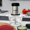 2L Electric Meat & Vegetable Grinder: Glass Model, Compact Food Processor & Chili Powder Chopper for Household Use