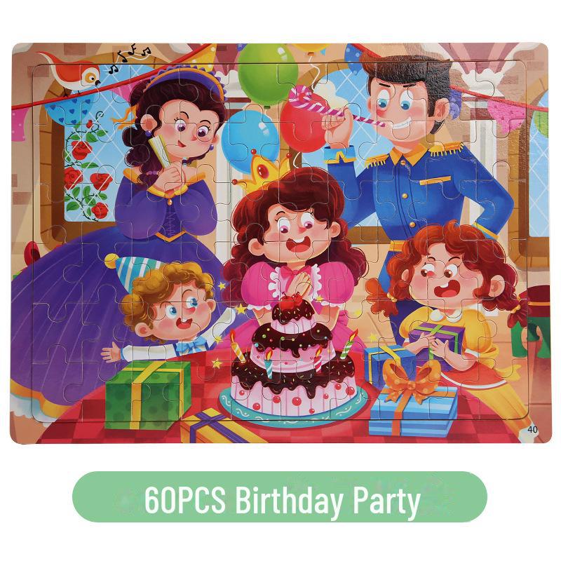 פאזל עץ מצויר 60 חלקים של טמו לחינוך לגיל הרך