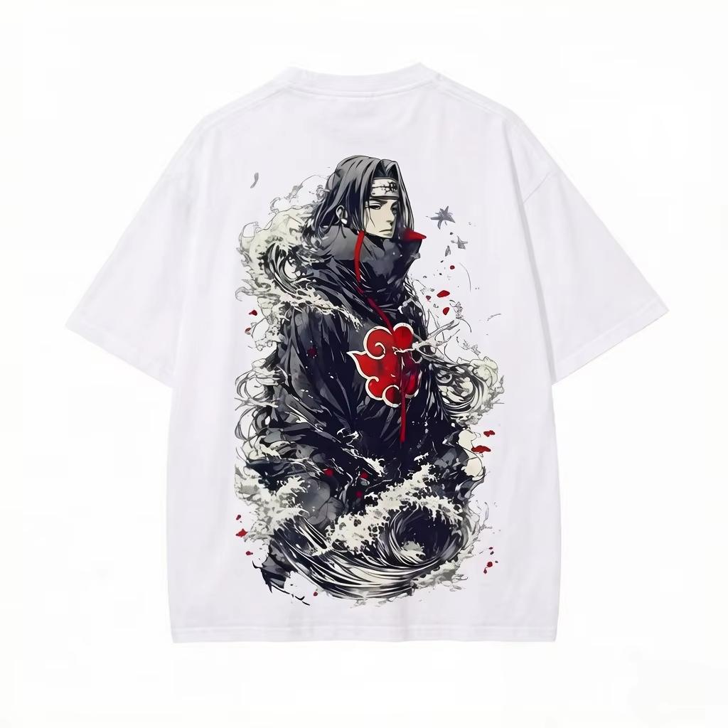 Naruto Akatsuki Anime Style Pattern Tshirt Izuto Uchiha Clan Tshirt 2026 Summer New Unisex Unisex Cotton Y2k Breathable Tshirt