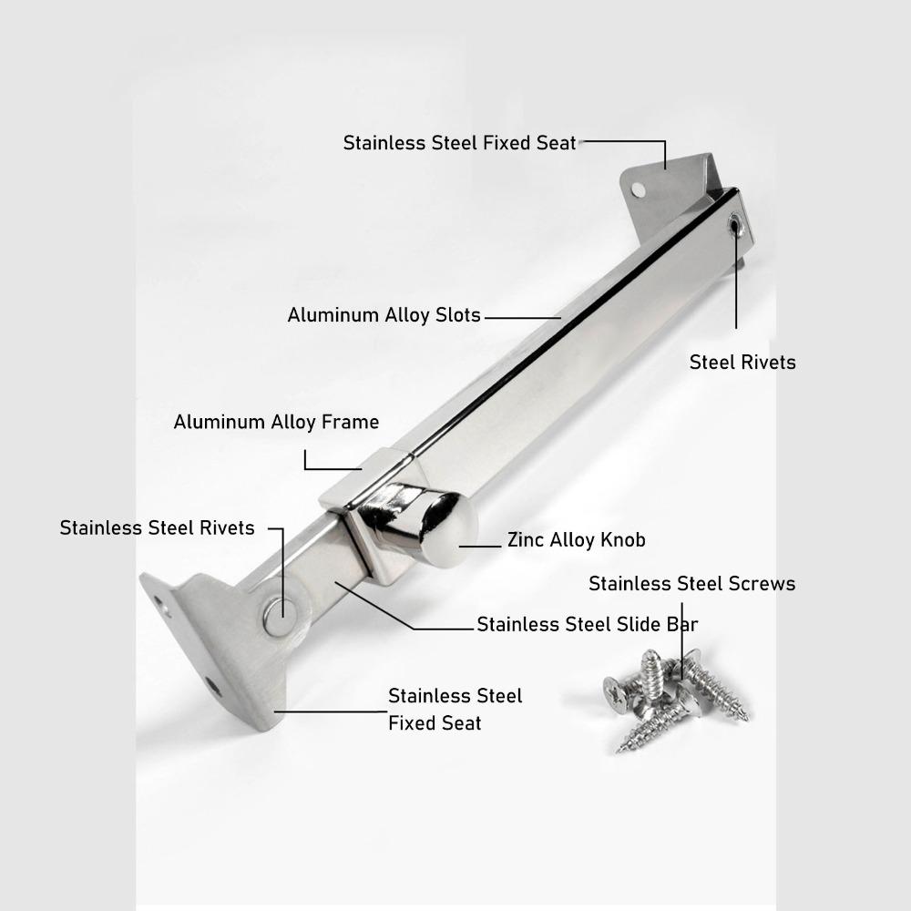 Aluminum Stay Kit Manual Window Opener Rod Heavy Duty Adjustable Telescoping Casement Window Hinge Stainless Steel