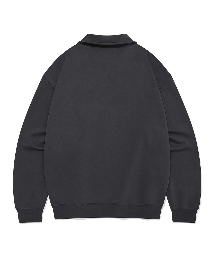 COVERNAT C Logo Half Zip Sweatshirt Charcoal