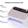 168W Sparkling Rhinestones Curing Lamp with 3 Timers Setting LED Nail Lamp for 3D Nails Art Acrylic Builder Salon Home Use