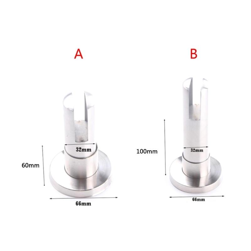 Multitool Partition Support Foot Stainless Steel Glass Fence Clamp for Public Bathroom Toilet Restroom Support Supplies