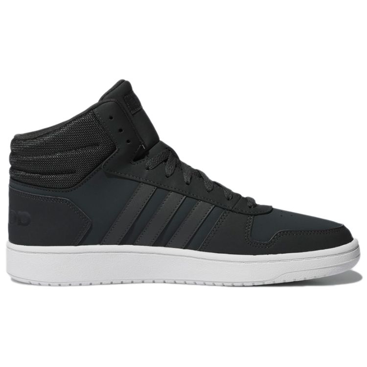 Adidas Neo Hoops 2.0 Mid Durable Non-Slip Basketball Shoes Men Sneakers Carbon-Black EE7380