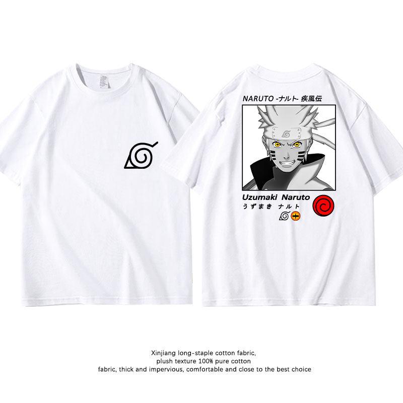 White Childrens Tshirt Naruto Kakashi Naruto Uchiha Itachi Sasuke Pure Cotton Doublesided Printed Parentchild Casual Tshirt