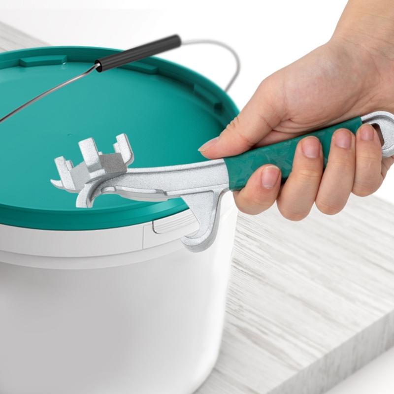 3 In 1 Drum Bung Opener Bung Tool Multifunction Bottle Cover Bucket Aluminum Bucket Lid Wrench Manual Can Bucket Opener