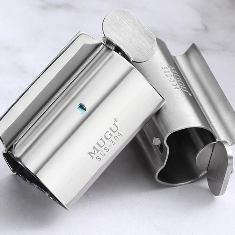 1pc Toothpaste Dispenser Simple and Practical Home Toothpaste Squeezer Stainless Steel Puts an End To Waste Bathroom Accessories