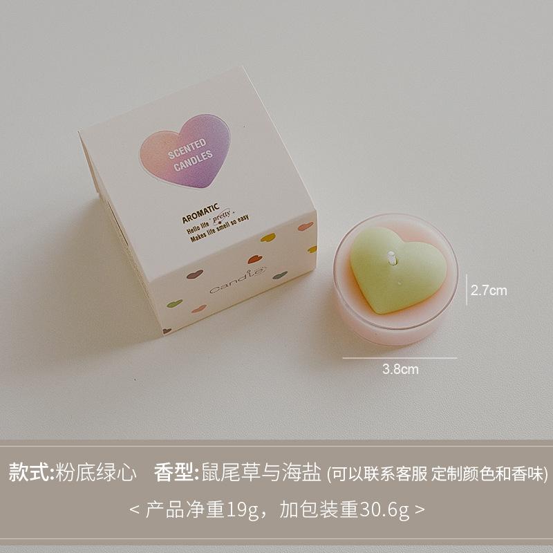 2PCS Romantic Scented Heart Tea Light Candles for Home Decoration Valentine's Day Wedding Tealight Candle