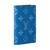 Louis Vuitton Pocket Organizer Monogram Flap Closure Leather Wallet Men Wallet Blue M83095