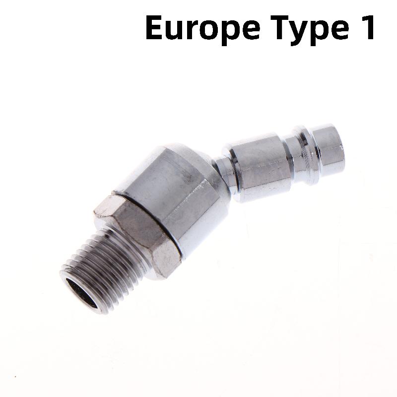 1Pcs Europe/C-Japan/Us Type Connect With Bsp 1/4" Thread Swivel Air Tool Fittings 360° Rotatable Air Hose Spray Gun Quick Plug