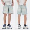 Updated American Leisure and Handsome Vintage Style Denim Mid-trousers Mens Relaxed Fit Leisure Shorts In Summer
