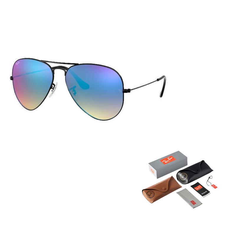 

RayBan Reflective Colourful Film Sunglasses Men s and Women s Tide Toad Glasses Vintage Sunglasses 0RB3025 002/4O Mercury Film Blue Reflective Lenses 62