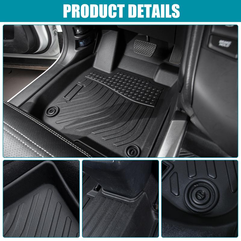 Floor Mats Liners Carpets for 2015- Ford Mustang All Weather TPE Rubber 3pcs