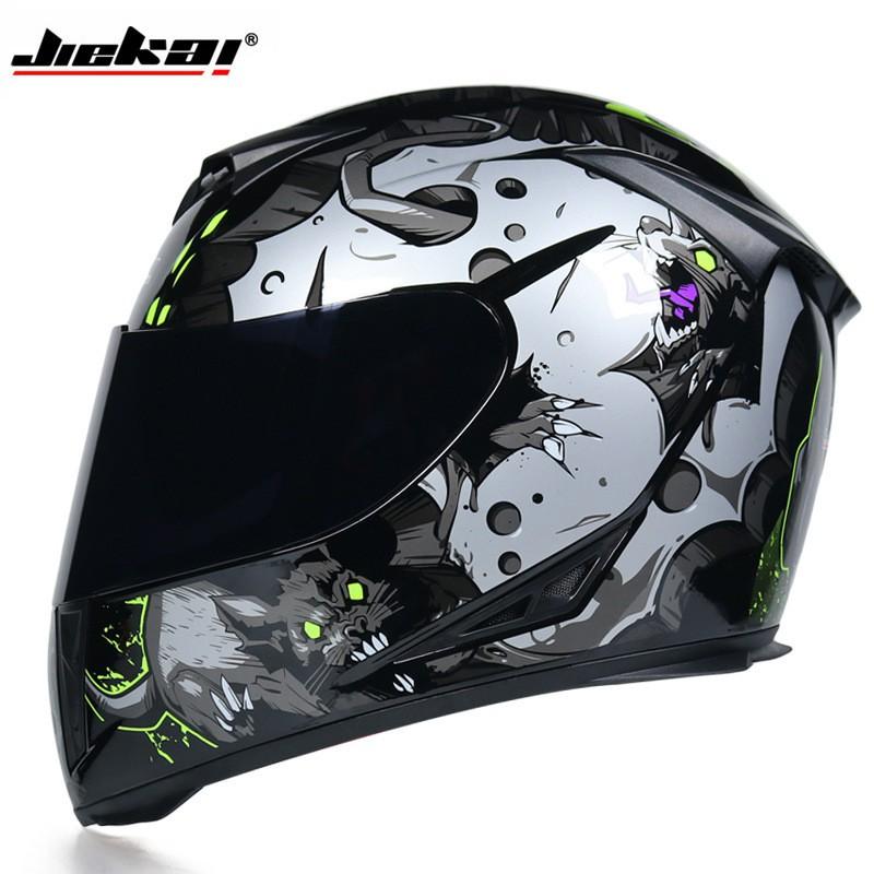 Full Face Motorcycle Helmet Adults ABS Material Dual Lens Anti-Fog Warm Winter Use Unisex