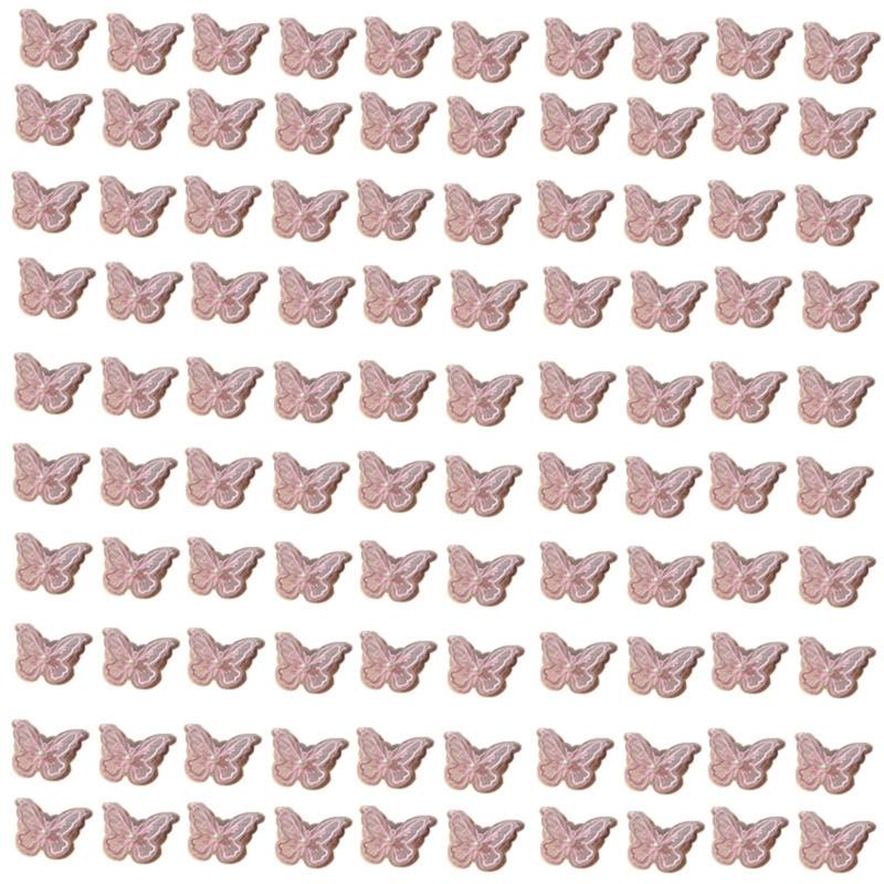 Fabric Pearls Embroidered Butterfly Sewing Accessories For Craft And Fashion