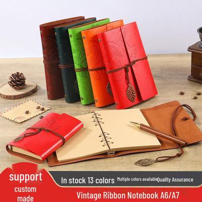 Taccuino A6/A7 a fogli mobili Vintage – Agenda Portatile con Elastico e Carta Kraft