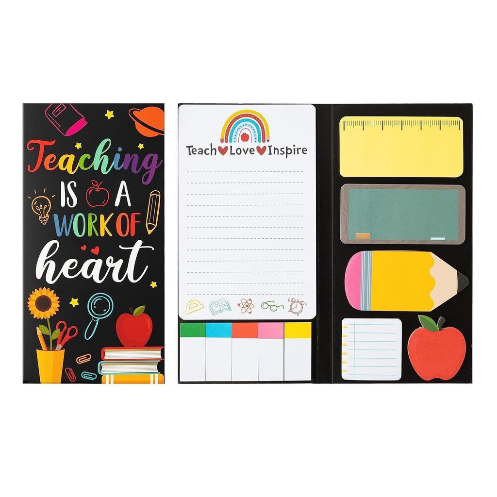 Nauczanie To Praca Serca Zestaw Kartek Samoprzylepnych Tablica Samoprzylepne Notatniki Prezent na Dzień Nauczyciela Notatniki do Pisania Artykuły Szkolne