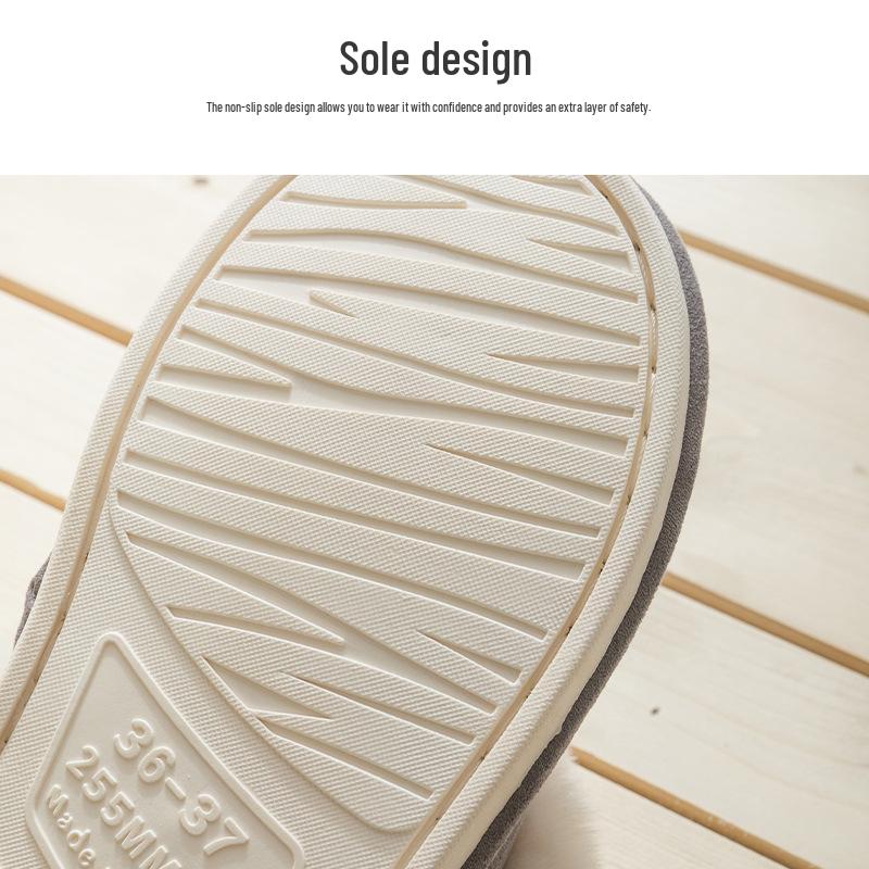 2023 Suede Cotton Slippers: Warm, Thick Wool for Men & Women, Ideal for Autumn & Winter