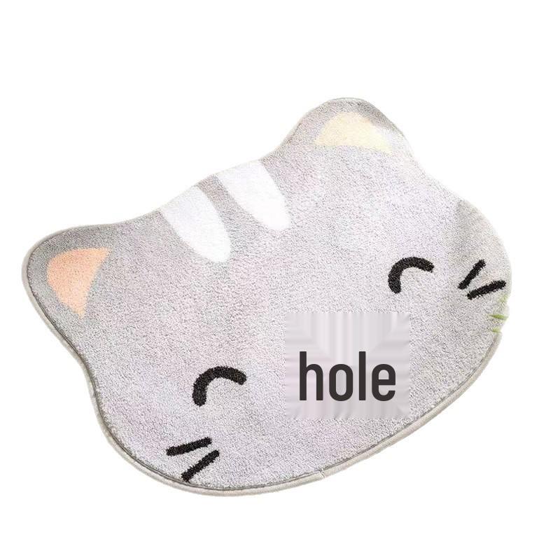 Temu Kreslená Kočka Protiskluzová Absorpční Koupelnová Předložka, Koberec z Imitace Kašmíru do Obývacího Pokoje, Kreativní a Zesílený Design.