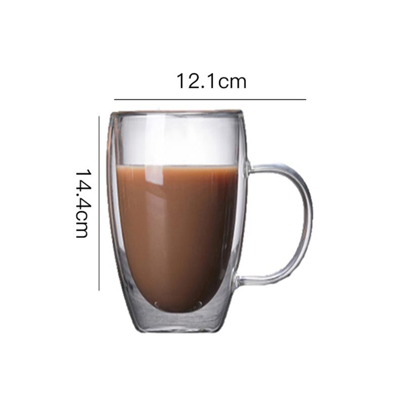 Heat Resistant Transparent Glass Cup for Espresso Coffee Milk Whiskey Tea Beer Double Mug Cocktail Vodka Wine Creative Drinkware