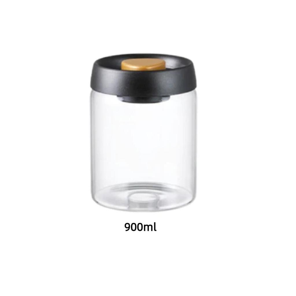 Baijie Coffee Bean Storage Jar, Vacuum-Sealed Container, High Borosilicate Glass, Nut And Tea Storage Canister, 900ML