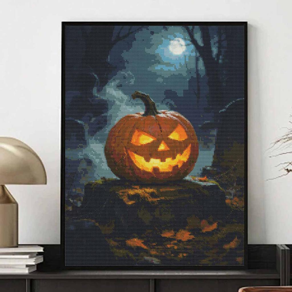 Halloween Pumpkin Moon Diamond Painting Kit Handmade Diy Painting Home Decoration Painting