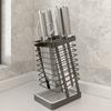 304 Stainless Steel Kitchen Knife Holder Utility Knife Rack Countertop Organizer with Drip Tray for Chef Rust-Proof Organizer