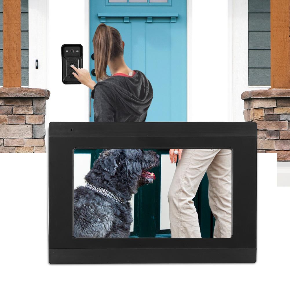 7in Wired Wifi 3 Monitors 1080P HD Video Doorbell Doorphone Night Vision Camera