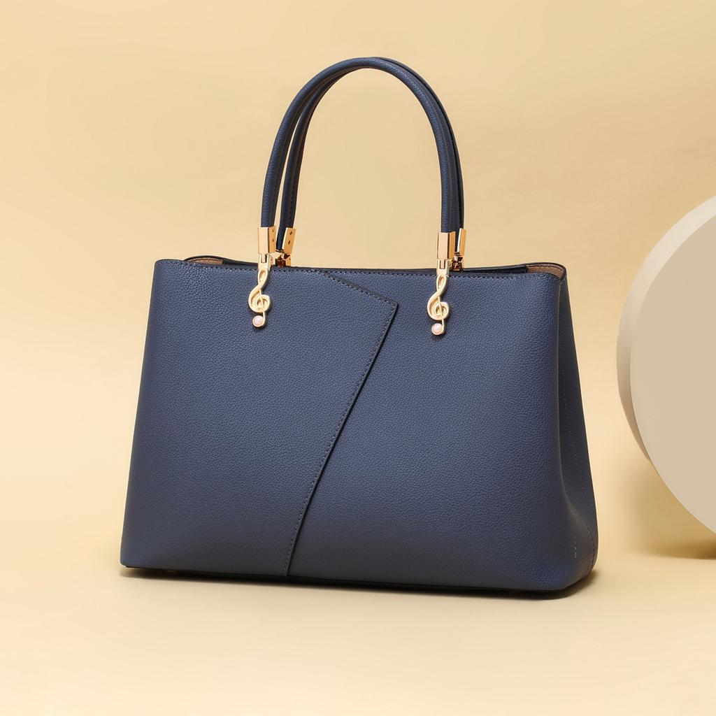 Leather Bag Female Fashion Korean Handbag Middle-aged Female Bag Single Shoulder Crossbody Bag Bag