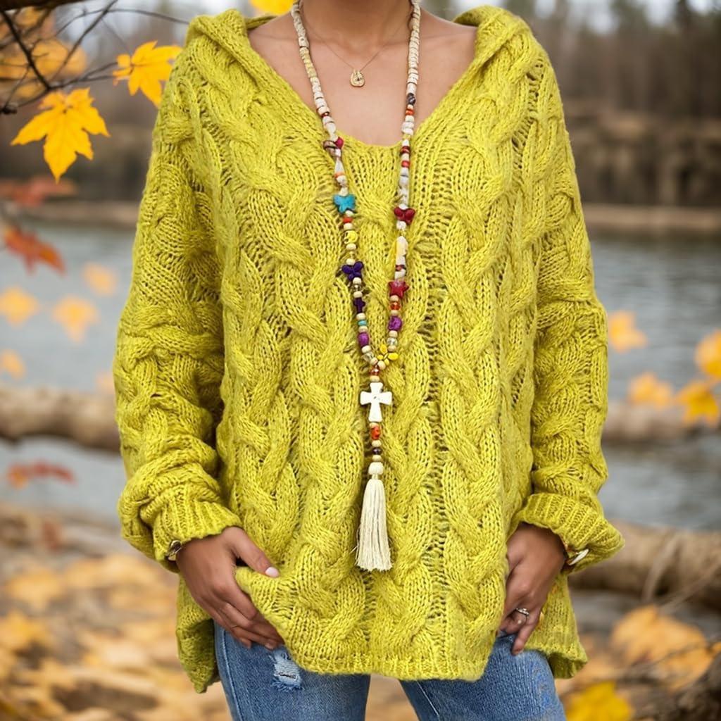 Women's Fashionable Long-sleeved Woven Floral Pullover Knitted Sweater Sweater Top