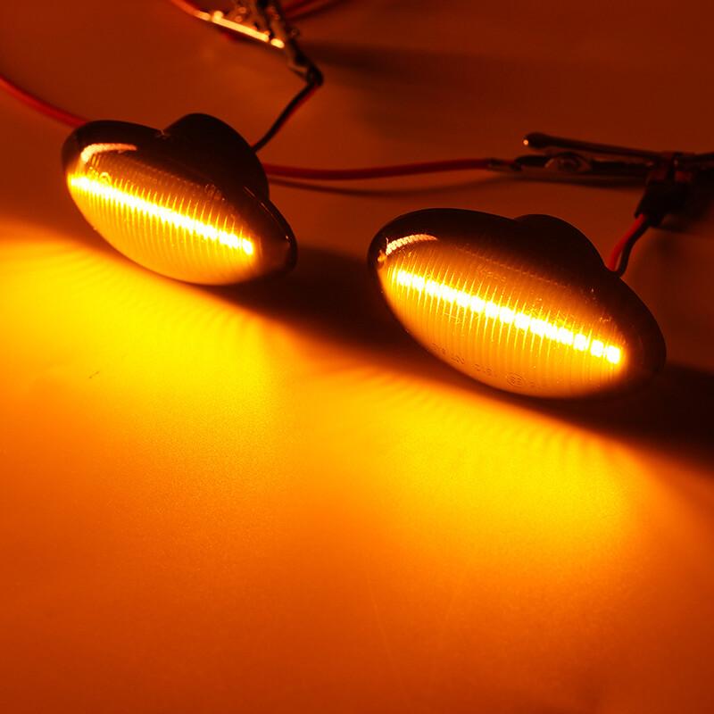 For 2002-08 Mini Cooper R50 R52 R53 Smoke LED Side Marker Light Turn Signal Lamp