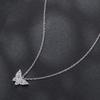 Moissanite Butterfly Necklace Sterling Silver Insect Pendant Necklace Adjusable Link Chain for Women Sparkling Gift
