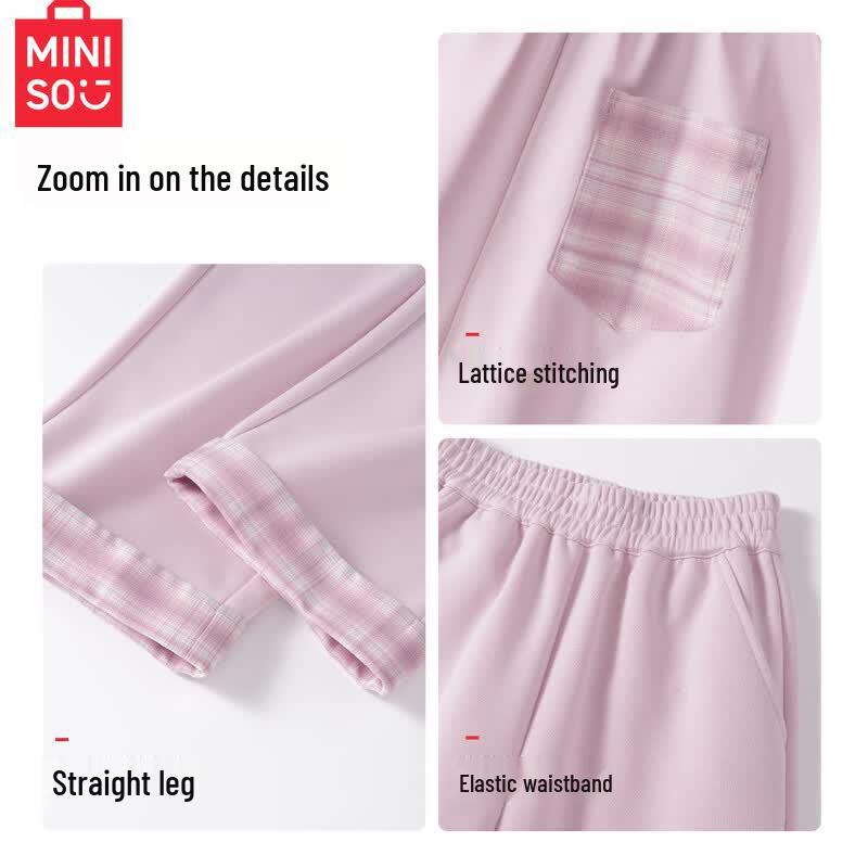MINISO Girls' Fashion Korean Style Straight-Leg Pants