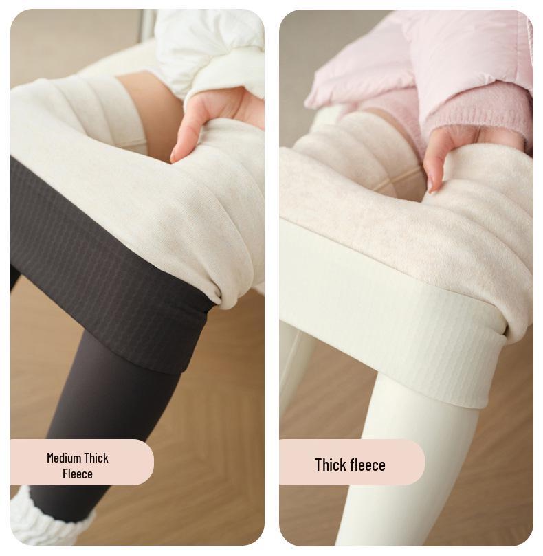 Plus-Size Fleece-Lined Shark Pants: High-Waisted, Thick, and Warm Yoga Leggings for Autumn/Winter 2025