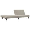 2 Seater Sofa Bed Light Grey Velvet